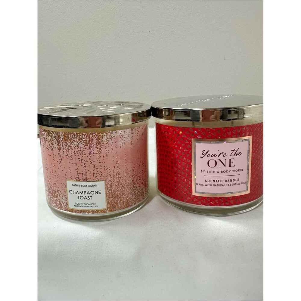 B.B Works Set Of 2 Candles You’re the One, Champagne Toast and 1 Candle Holder - Picture 4 of 10